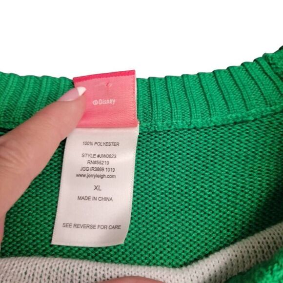 Disney Santa Mickey Mouse Red & Green Christmas Sweater - Picture 5 of 7